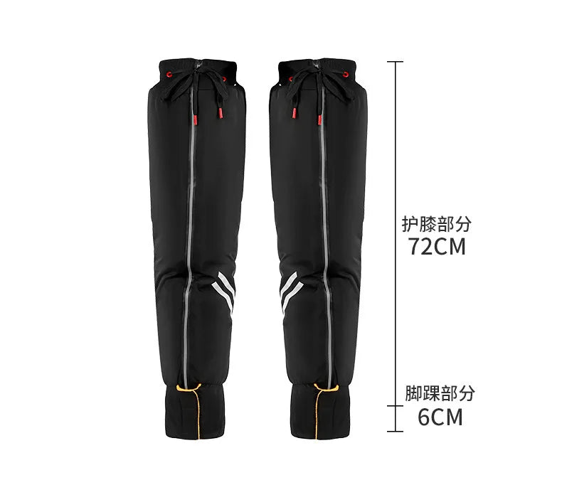 72CM Winter Motorrad Knie Wärmer Fleece Verdicken Pad Warme Wasserdichte Knie Ärmeln