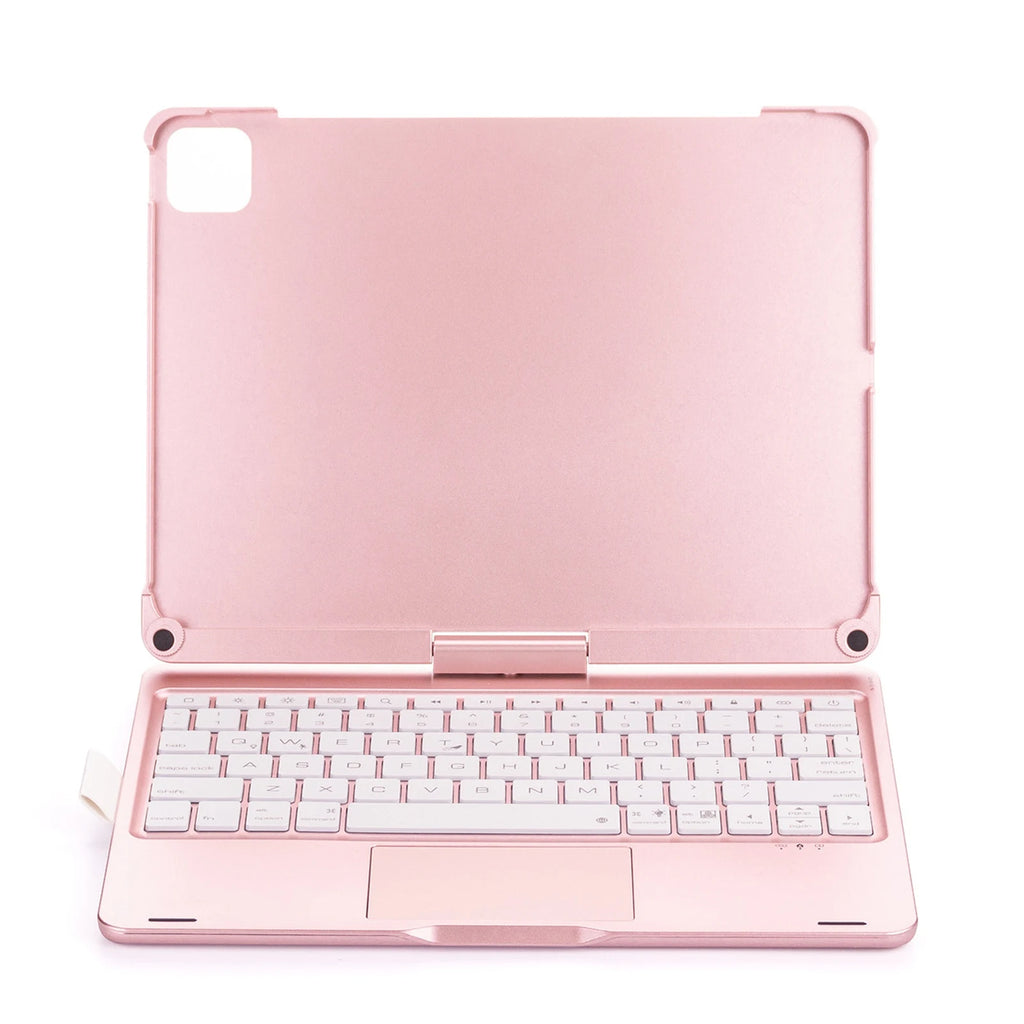 360 Grad drehbare BT-Tastatur für wiederaufladbare kabellose Tastatur und Maus mit 7-Farben-Hintergrundbeleuchtung für iPad 10,2/10,5 Zoll