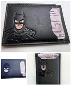 Fledermaus-Kartenhalter aus PU-Leder – Superhelden-Design, kompakt