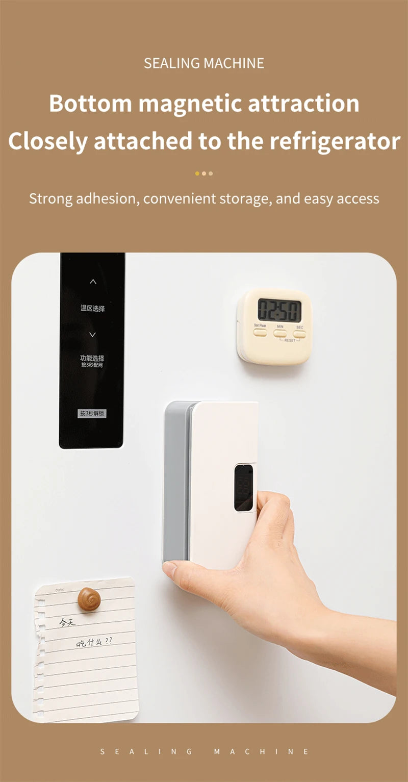Mini-Wärmebeutel-Versiegelungsmaschine, Versiegelungsmaschine für Plastiktüten, wiederaufladbar, für Lebensmittelverpackungen, Heißsiegelgerät, tragbares Thermo-Beutelversiegelungsgerät