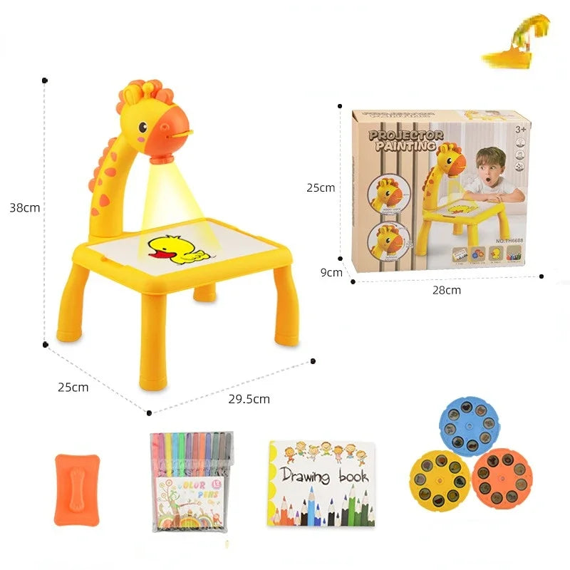 Projektions-Zeichenbrett für Kinder, löschbarer Zeichentisch, magnetisches Schreibbrett, frühkindliche Bildung, Kritzelbrett, Spielzeug