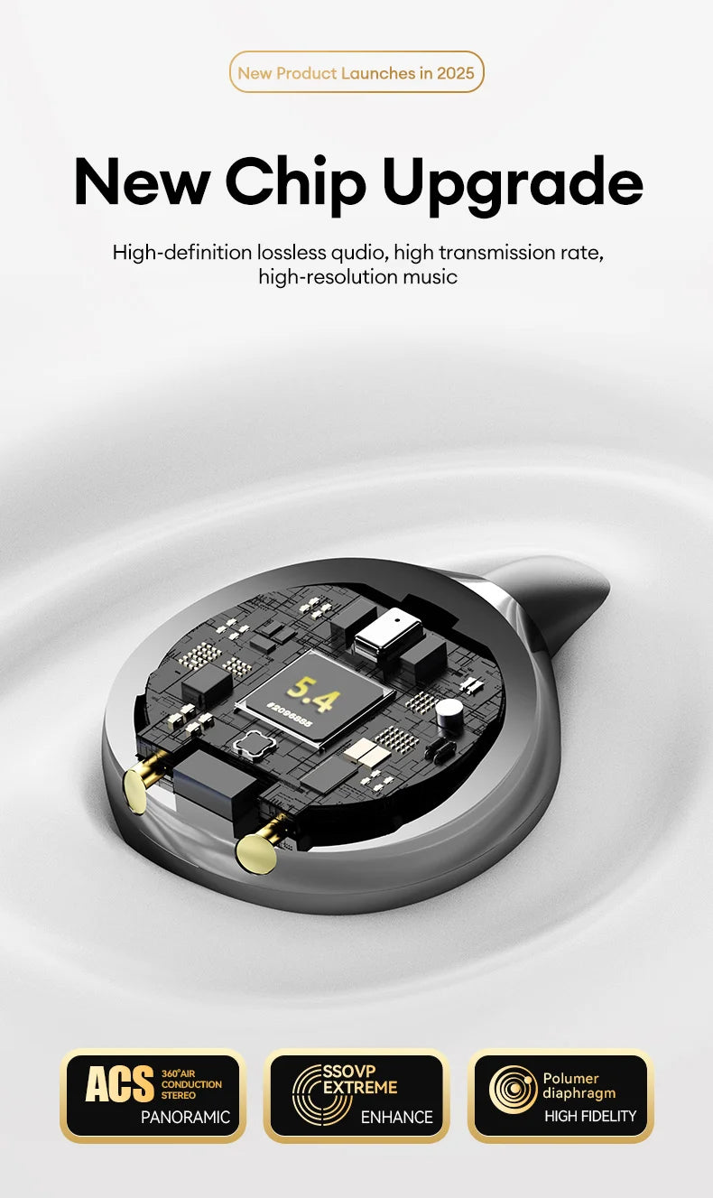 AI-Übersetzungskopfhörer AOC Ohrclip-Ohrhörer OWS Bluetooth Smart LCD-Bildschirm-Touch-Kopfhörer Gaming Wireless Sport Headset 3521