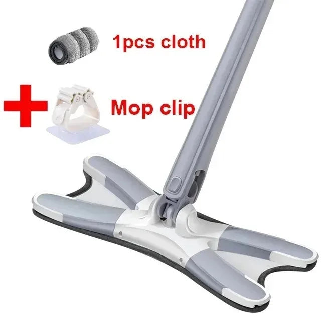 Bodenwischer X-förmiger Mikrofaser-Mopp Bodenreinigungsmopp 360° °   Rotierender, freihändiger Wasch- und Holz-Quetschmopp für die Reinigung in der Küche zu Hause