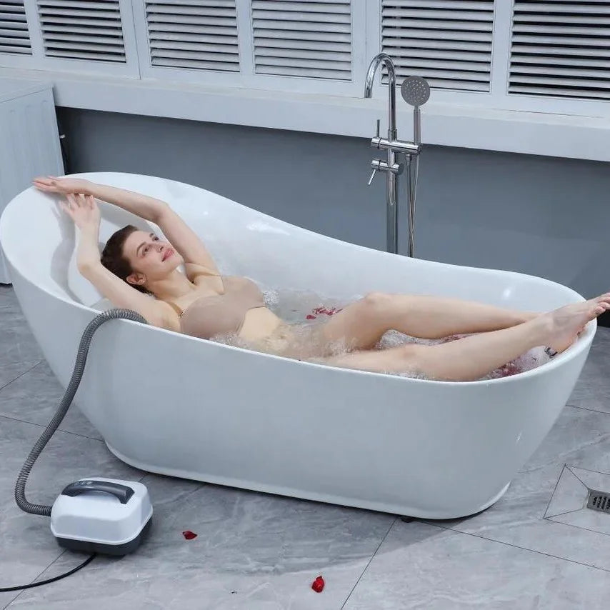 EOEKKY Badewannen-Massagematte 124cm – Spa, Hydromassage, Blasenmaschine, 220V/110V
