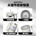 40-Unzen-Autobecher, isolierter Strohbecher aus Edelstahl 304, Eisbecher, Auto-Wasserbecher