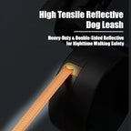 2-in-1 Doppel-Hundeleine einziehbar – Reflektierend, Anti-Tangle, Taschenlampe, für 2 Hunde