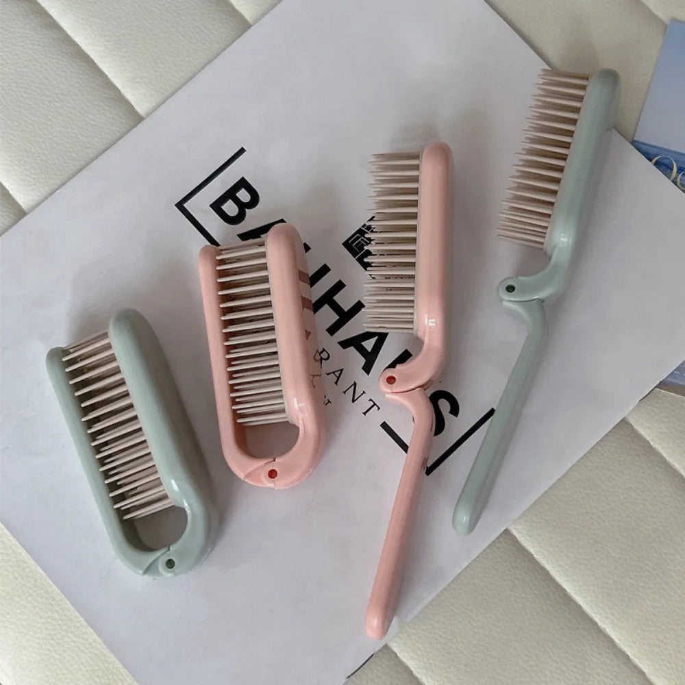 1pc Faltbare Haar Kamm Tragbare Entwirren Haar Pinsel Anti Statische Kopf Massage Reise Kämme Haar Styling Zubehör Werkzeuge