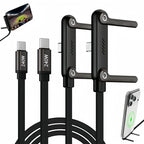 2-in-1 USB-C Ladekabel mit Faltständer – Schnellladung bis 240W, Typ-C & L-Form | 1,2m, 1,5m, 2m