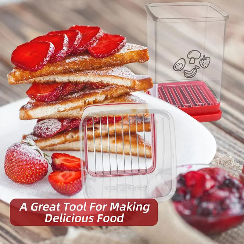 Fruit Speed ​​Cup Slicer With Push Plate Egg Slicer Strawberry Banana Cutter Quickly Making Fruit Vegetable Salad Kitchen Gadget