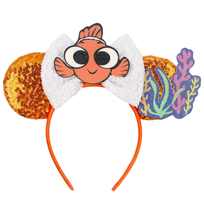Prinzessin Haarreif mit Pailletten-Bogen – Disney-Motive, Halloween & Party | Damen & Kinder