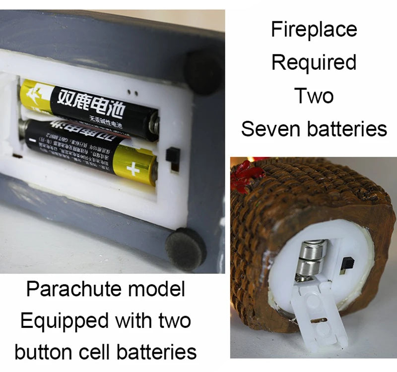 Weihnachten leuchtende Ornamente Weihnachtsmann Schneemann Kamin Harz LED Nachtlicht Weihnachtsdekoration Urlaub Kinder Spielzeug Geschenk