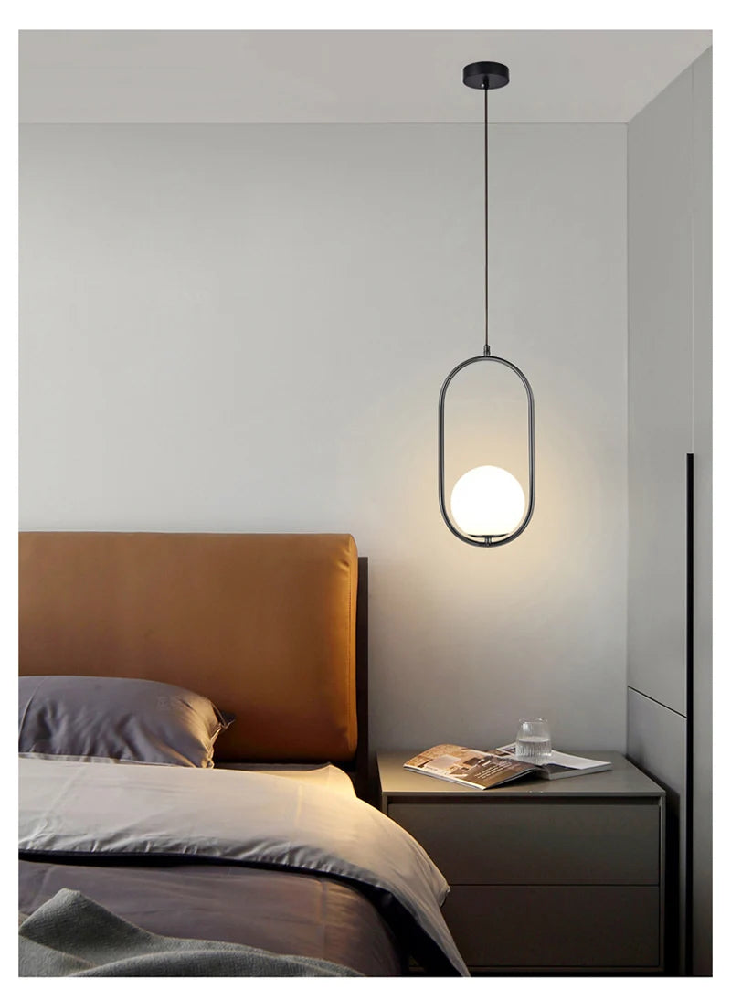 Nordische Glaskugel Pendel leuchten Messing schwarz Hängelampe modernes Wohnzimmer Esszimmer Schlafzimmer Dekor Decken leuchte Haus Lampen für Schlafzimmer Wohnzimmer Korridor Licht Balkon Lichter Decken leuchten
