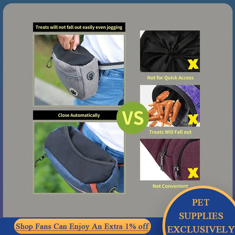 Tragbare Hund Ausbildung Taille Tasche Hände Freies Snack Belohnung Tasche Große Kapazität Outdoor Puppy Treat Tasche Fanny Pack Haustiere Acessorios
