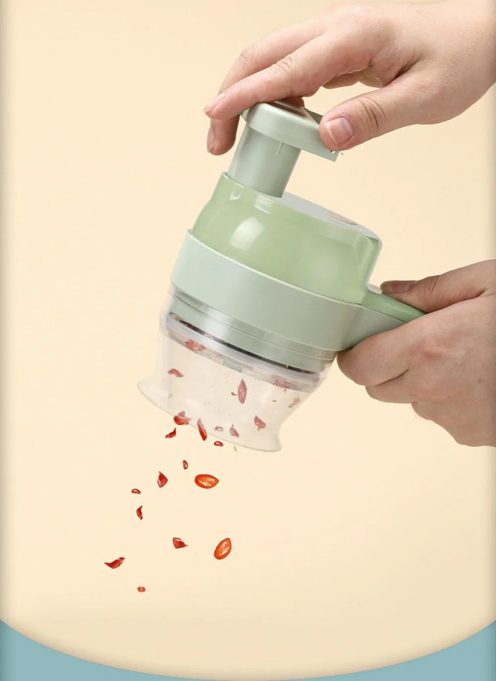 Elektrischer Gemüseschneider-Set, handgeführt, kabellos, Knoblauchstampfer, Lebensmittelzerkleinerer, Fleischwolf, Maschine, Schälen, Scheibe, Küchenzubehör