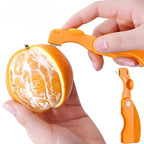 PDQ Orangenschäler & Zitrusöffner – Faltbar, 12×3cm, PP-Kunststoff | Für Orangen, Zitronen & Zitrusfrüchte | Orange