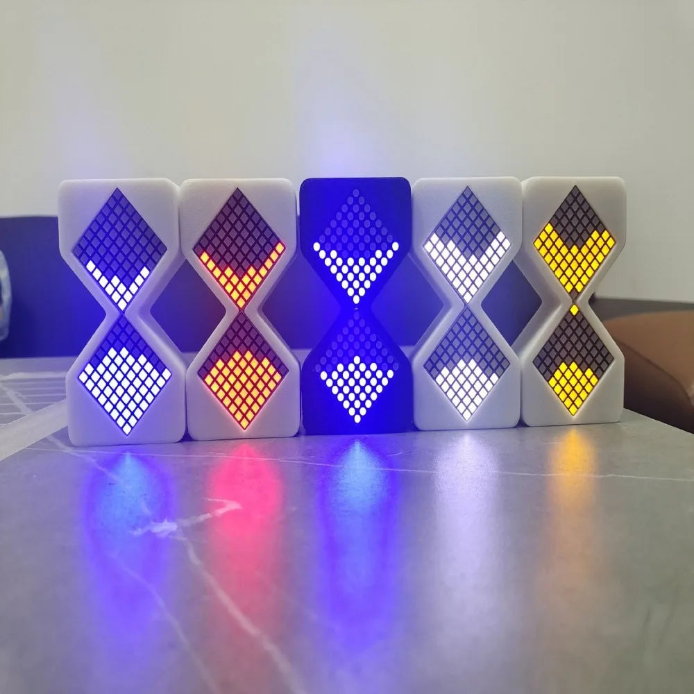 Elektronische LED-Sanduhr im Cyber-Stil, 1–30 Min. Timer mit Schwerkrafterkennung, DIY digitale Sanduhr, Technologie, Sinn für Heimdekoration