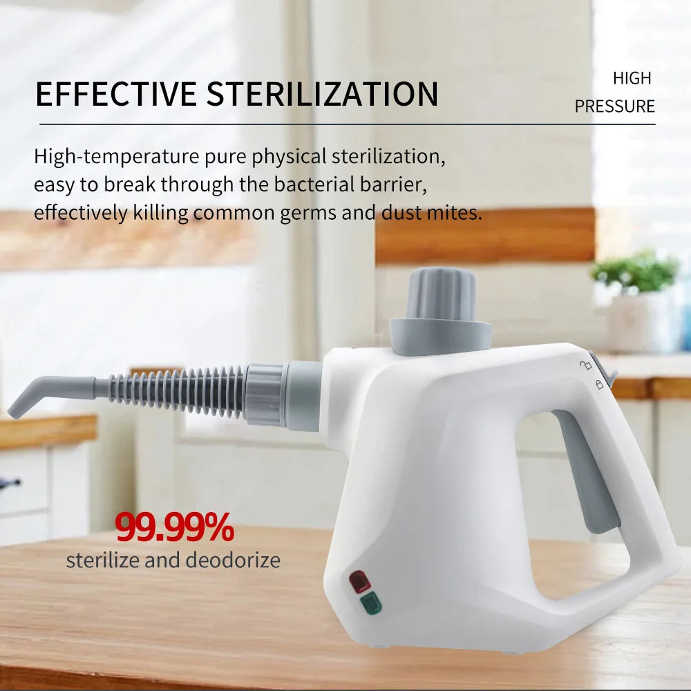 SUSWEETLIFE CG1982 Handdampfreiniger 1050W – 3 Bar, 30 Sek. Aufheizzeit, Multifunktional | CE | EU, UK & AU
