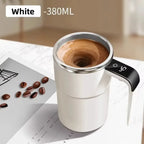 380ML Mini Elektrische Kaffeetasse Rotierenden Mixer Mit Abdeckung Automatische Mischbecher Wärmer LED Temperatur Display