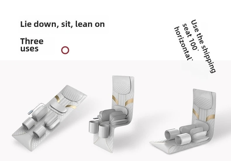 Ganzkörper-Massagematte mit Airbags, Dehnungsheizung, 3D-Entspannung der Lendenwirbelsäule, Rückenmassagegerät, PU-Leder, tragbar und tragbar