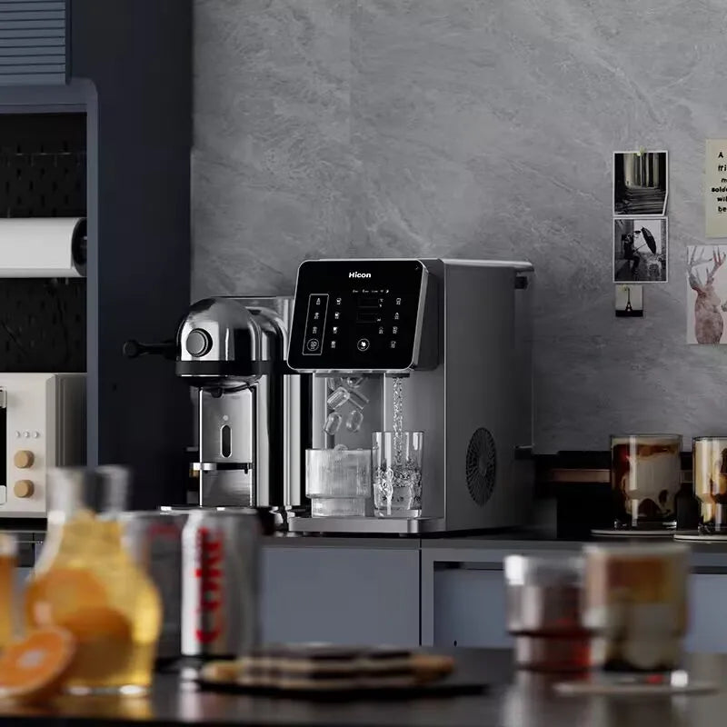 3-in-1-Eisbereiter und Wasserspender: Haushaltsgerät für die Arbeitsplatte mit sofortiger Erwärmung/Kühlung, großes Fassungsvermögen, energiesparend