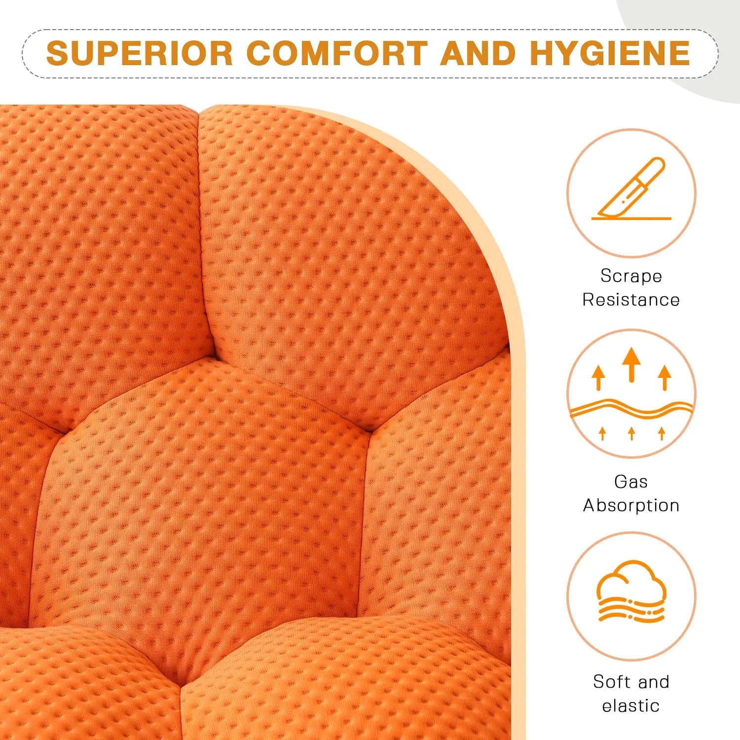 Einzelsitz-Kürbis-Lazy-Sofa kann zurücklehnen werden. Designer Rochburg-Fußballsofa für Balkon, Schlafzimmer, bequeme Lounge-Couch