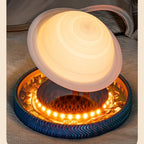 Magnetische schwebende Glühbirne, Saturn-Mondlampe, schwebende rotierende Tischlampe, kreative Büro- und Heimdekoration, einzigartige Geschenke