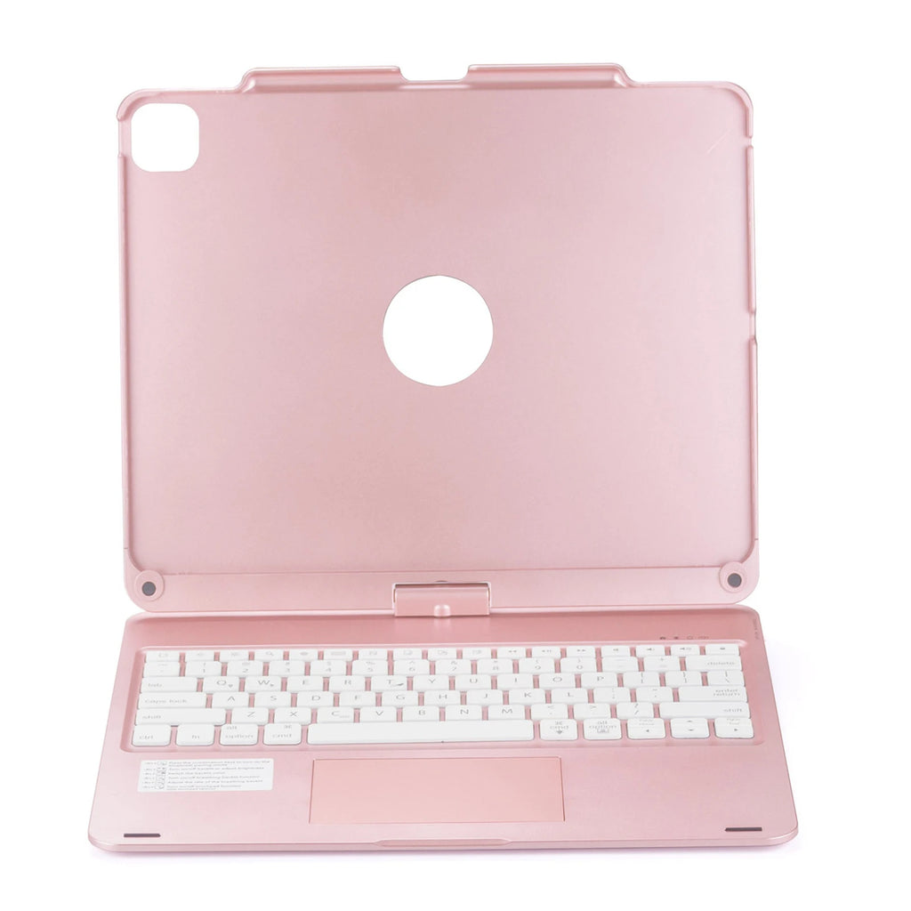 360 Grad drehbare BT-Tastatur für wiederaufladbare kabellose Tastatur und Maus mit 7-Farben-Hintergrundbeleuchtung für iPad 10,2/10,5 Zoll