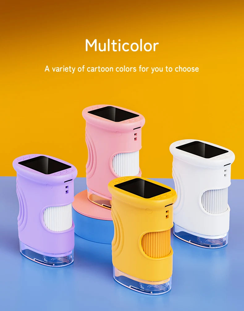 1000X Handmikroskop für Kinder, 2,0-Zoll-Bildschirm, wiederaufladbar, Mini-Taschen-Digitalmikroskope, tragbar, Edu-Geschenk, Kinder, Studenten