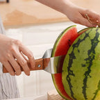 Edelstahl-Wassermelonen-Schneidwerkzeug – 430 Edelstahl, Dreieck-Design, Schutzhülle | Küche & Obst | 8 Varianten