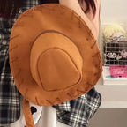 Kawaii Anime Rucksack im Cowboy-Hut-Design – Kunstleder, Cosplay & Schule | Geschenk für Mädchen
