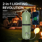 2-in-1-LED-Lampe, 2000 mAh, wiederaufladbar, Notlicht für den Außenbereich, IP66, wasserdicht, aufblasbar, faltbar, magnetisches Fülllicht, USB-Aufladung