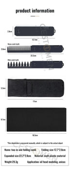 Neue 1/2/3 in 1 Tasche Klapp Kämme Kunststoff Breite Zahn Öl Kopf Kamm Bart Kämmen Barber Clipper kamm Salon Haar Styling Werkzeuge