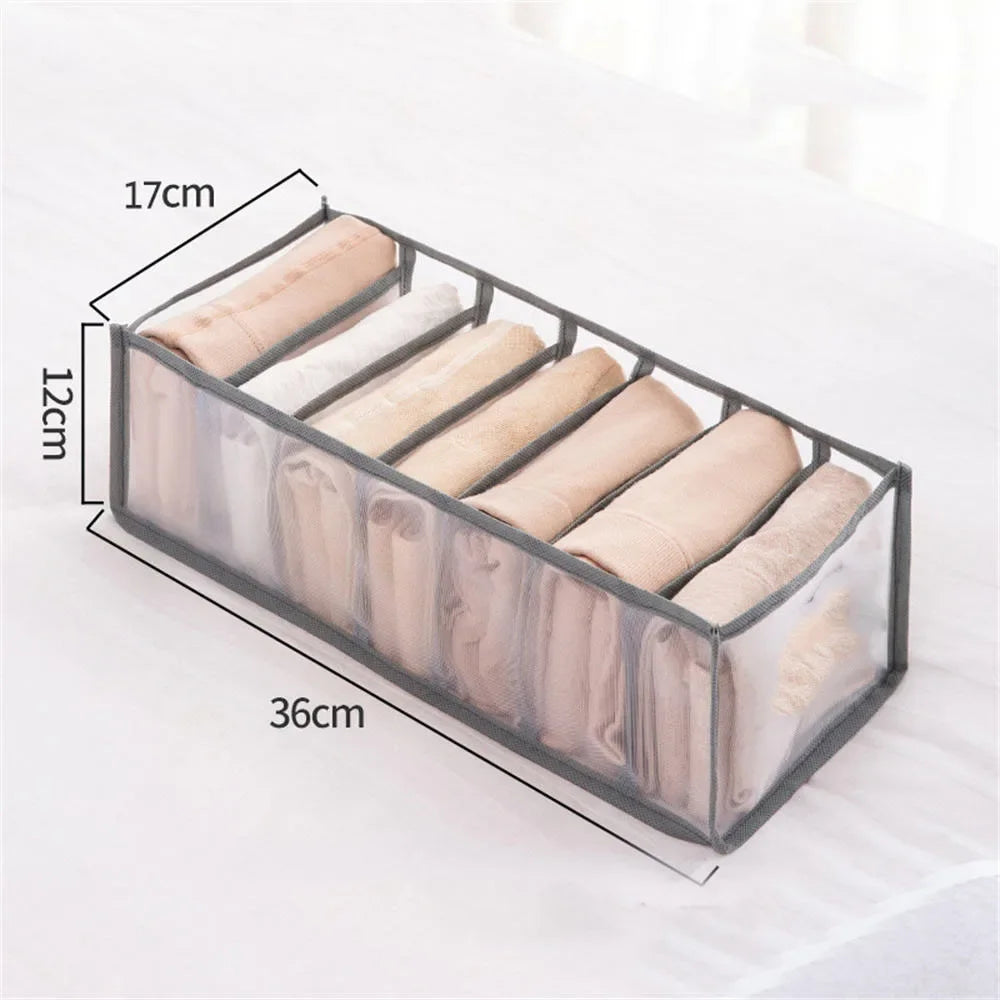 Kleider-Organizer, Jeans- und Hosen-Aufbewahrungsbox, Kleiderschrank-Schubladen-Organizer für Unterwäsche, BHs, Krawatten, T-Shirts und Socken, Organisationssystem