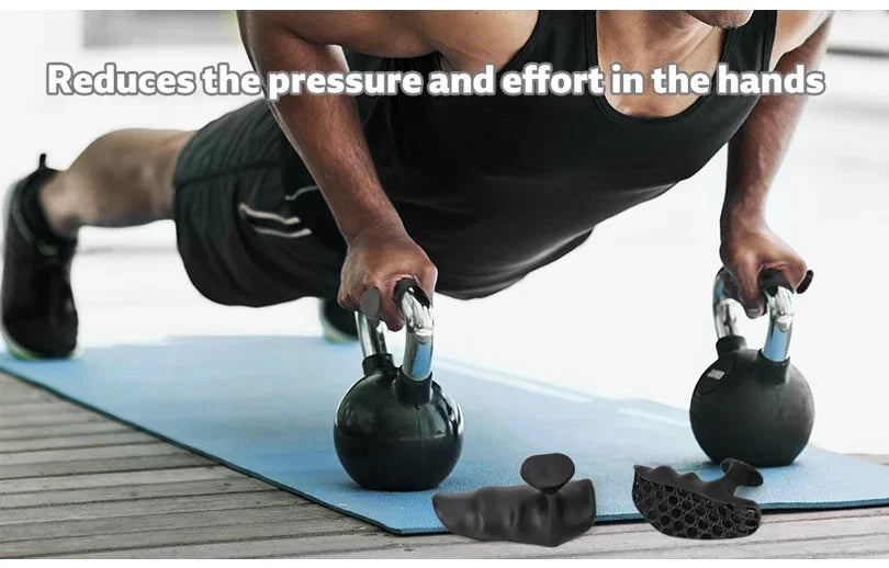 2 Stück rutschfeste Griffpolster aus Silikon fürs Fitnessstudio – Ergonomische Handschützer mit hochdichtem, strukturiertem Design