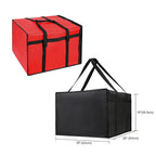 Isolierte, wasserdichte, wiederverwendbare Lebensmittelliefertasche, tragbare Tragetasche für die Aufbewahrung heißer und kalter – ideal für Pizza, Lebensmittel und Pickn