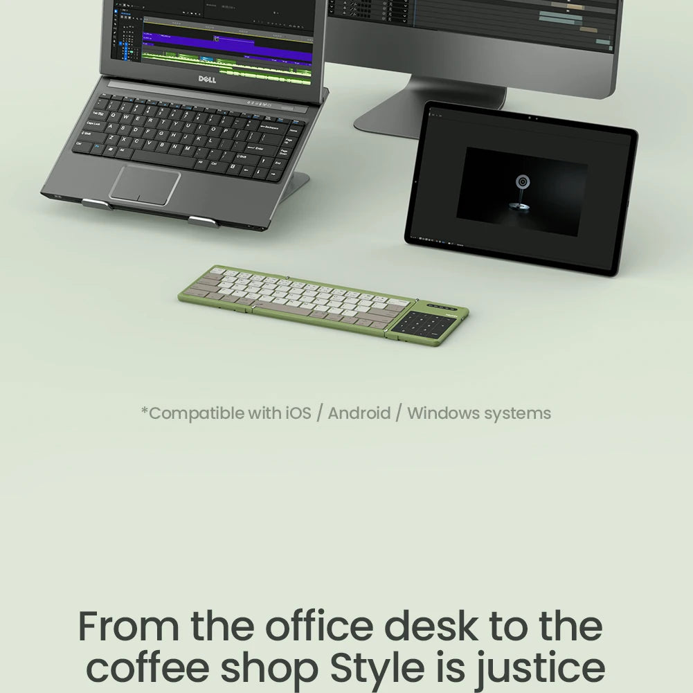 NILLKIN Klappbare Bluetooth-Spieltastatur, kabellos, iPad, Handy, Tablet, universelles Notebook, kompakt, tragbar, Gaming-Tastatur