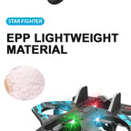 Fernbedienung Flugzeug V17 Jet Fighter Stunt Rc Flugzeug 360 °   Kreisendes ferngesteuertes Kampfflugzeug-Modellspielzeug mit LED-Leuchten