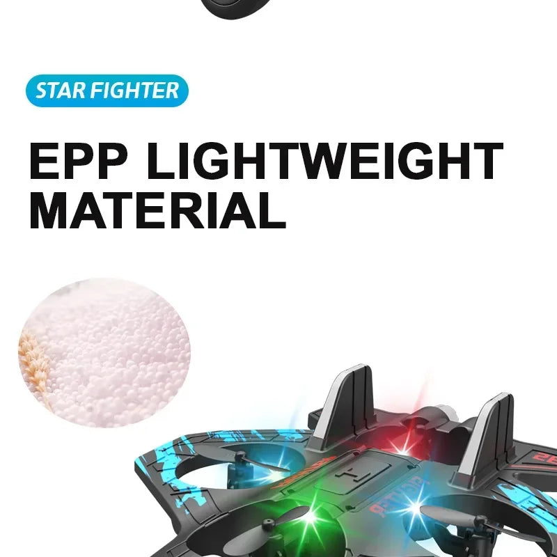 Fernbedienung Flugzeug V17 Jet Fighter Stunt Rc Flugzeug 360 °   Kreisendes ferngesteuertes Kampfflugzeug-Modellspielzeug mit LED-Leuchten