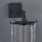 Multifunktional 360° °   Drehbarer Schmuck- und Küchen-Aufbewahrungshaken – an der Wand montierter Zubehör-Finisher, quadratisches Kunststoff-Design