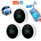 Tuya WiFi gas detector for home LPG natural gas leak alarm LED display, leak sensor, smart life app control