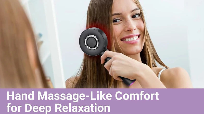 Peigne de massage électrique pour la tête, appareil de massage par vibrations, portable, pour follicules pileux, huile pour cuir chevelu, applicateur liquide, croissance des cheveux, anti-chute