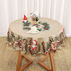 Vintage-Weihnachtstischdecke, Weihnachtsmann, Schneemann, Tischdecke, Weihnachtsdekoration für Zuhause, 2025, Weihnachtsgeschenke, Navidad Noel, Neujahr 2026