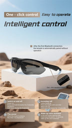 Intelligente Bluetooth-Brille zum Musikhören, Telefonanrufe, Radfahren, Sport, Kopfhörer, UV-Schutz, Intelligenz, Sonnenbrille für Männer und Frauen