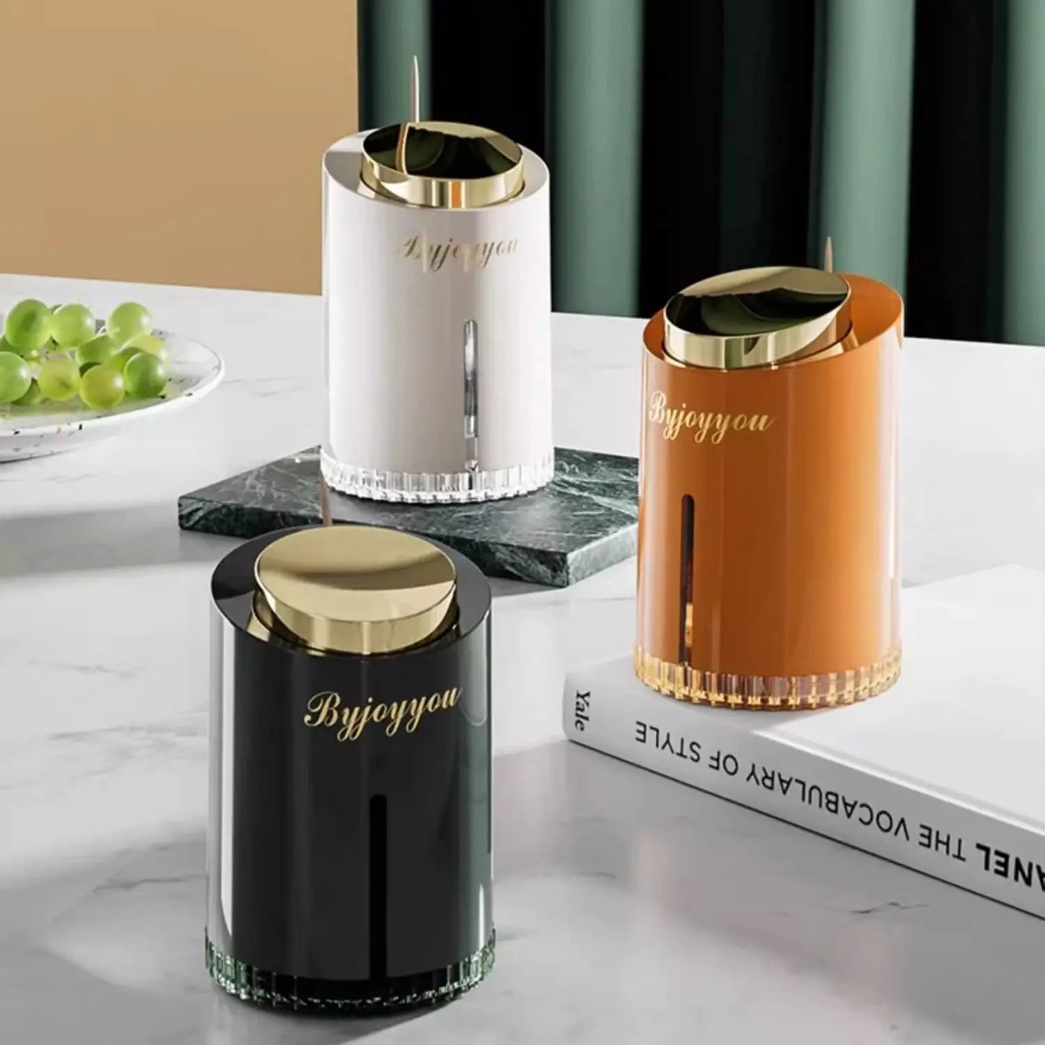 GIANXI Zahnstocherspender, umweltfreundliches Material, Presstyp, Zahnstocherhalter, Zuhause, geteiltes Design zur Aufbewahrung, Zahnstocherbox