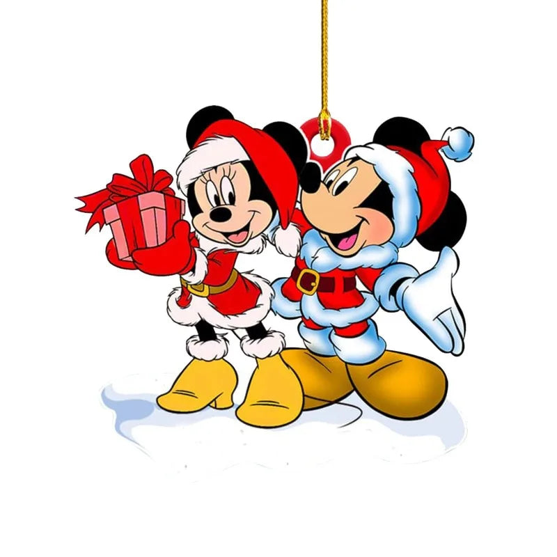19 teile/satz Mickey Minnie Weihnachten Baum Hängen Ornament Nette Mickey Maus Auto Rucksack Dekoration DIY Party Wohnkultur Kind Geschenk