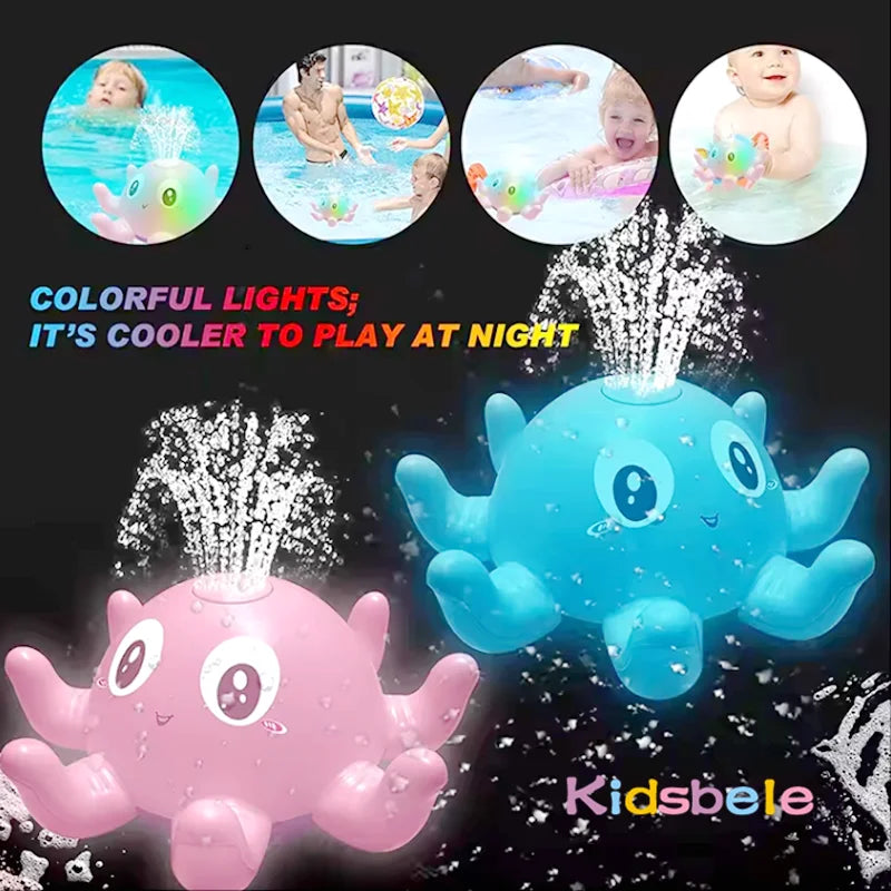 Baby Badespielzeug Oktopus – Leuchtend, Musik & Wasserspritzer