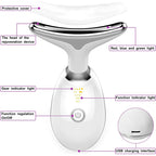 Abay 7-Farben Gesichts- & Hals-Lifting-Gerät – EMS, LED-Lichttherapie, Anti-Falten, CE