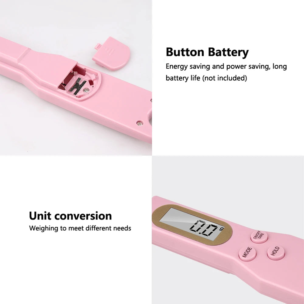 Mini-Löffelwaage, digitale Küchenwaage, elektronische LCD-Lebensmittelwaage, 0,1–500 g, Kochmehl, Milch, Kaffee, Pulver, Gewicht, Messlöffel