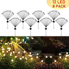 12LED Solar Glühwürmchen Lichter Solar Garten Feuerwerk Licht Im Freien Wasserdichte Wiegenden Licht für Hof Terrasse Pathway Dekoration
