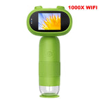 1000x Kinder mikroskop elektronische Lupe Kamera 200 Megapixel pädagogische Wissenschaft Spielzeug mit 8 LED-Licht Foto Video-Funktion